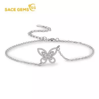 SACE GEMS циркон браслет ювелирные изделия геометрические бусины цепочки браслеты модный тонкий свадебный подарок для подруги женщин белый