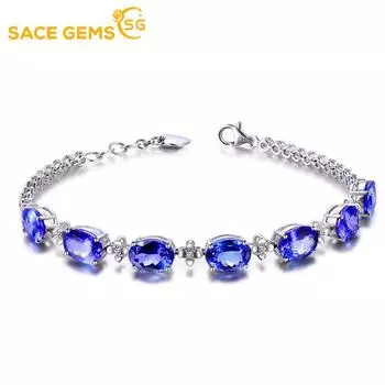 SACE GEMS циркон браслет ювелирные изделия геометрические бусины цепочки браслеты модный тонкий свадебный подарок для подруги женщин синий