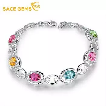 SACE GEMS циркон браслет ювелирные изделия геометрические бусины цепочки браслеты модный тонкий свадебный подарок для подруги женщин разноцветный
