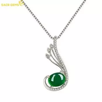 SACE GEMS женское ожерелье кулон медный сплав циркон модный подарок зелёный