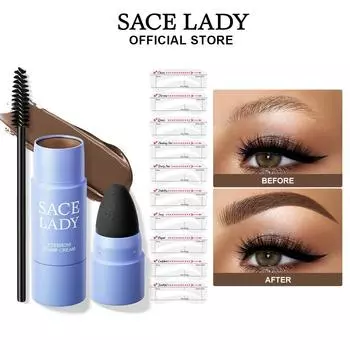 SACE LADY долговечный крем-штамп для бровей, водостойкий гель для татуажа бровей с кистью, пигментированный, легкий цветной макияж для бровей
