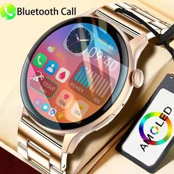SACOSDING женские умные часы 466*466 Amoled 1,43-дюймовый HD-экран всегда отображает время Bluetooth-звонки спортивные водонепроницаемые умные часы