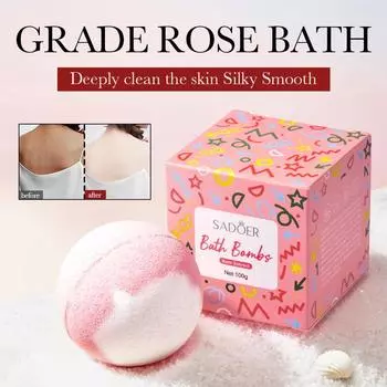 SADOER Rose Bath Salt Ball Deep cleansing body Universal bath ball