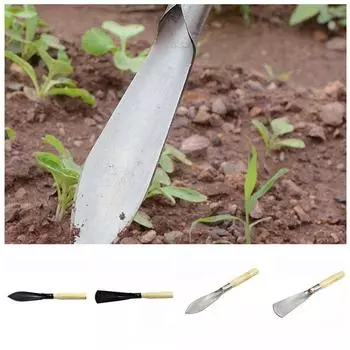 Садовая лопата с деревянной ручкой для посадки овощей Black-Flat Shovel