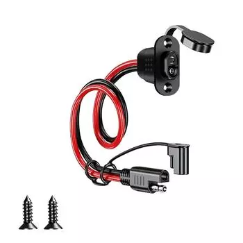 SAE Quick Connector Harness 12AWG 30CM Водонепроницаемый удлинитель SAE для бокового порта, штекер-гнездо для зарядного устройства 12-36 В