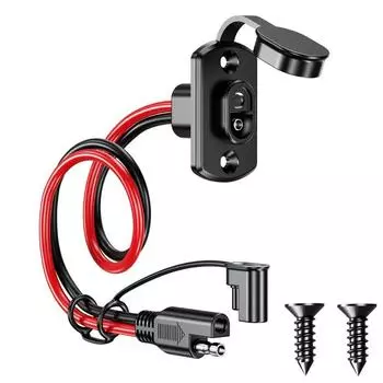 SAE Quick Connector Harness 12AWG 30CM Водонепроницаемый удлинитель SAE для боковой стенки порта для солнечной панели генератора зарядного устройства аккумулятора красный/чёрный