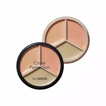 [SAEM] Консилер тройной горшок Cover Perfection (01 Правильный Бежевый) 13g
