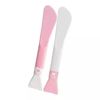 Safe Double Head Facial Face Stick Silicone Mask Brush DIY Masque Brush Mask Glue Stirring Tool 2 pcs random color