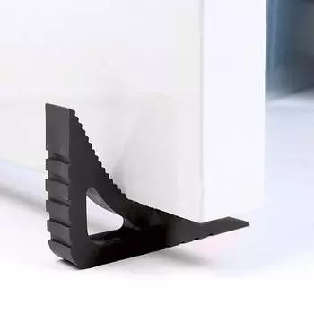 Safety Triangle Shape Door Stop Creative Rubber Block Wedge Doorstops Home Office Anti-collision Door Rear Stoppers Protection серый