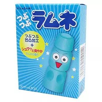 Sagami Rubber Industry Condom Ramune неравномерный освежающий и освежающий x2 коробки Тубу-тубу Тубу-тубу обработка,