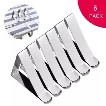 Sagit 6PC скатерть из нержавеющей стали для столов, зажимы для держателей, зажимы для вечеринок, инструмент для вечеринок One Size