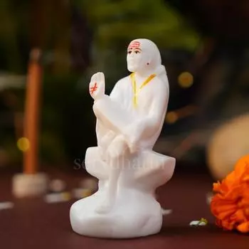 Sai Baba Murti God Idol Statue for Home Decor Pooja Room Office Desk & Gifting (Sai Baba)