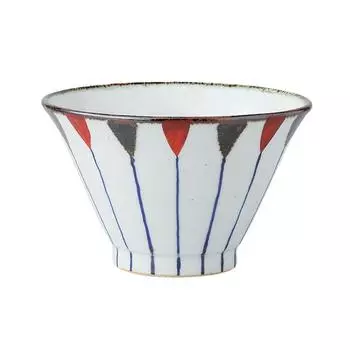 Saikai pottery Hasami ware Nishikisajugusa 568 bowl 14254 wave.H (red) синий