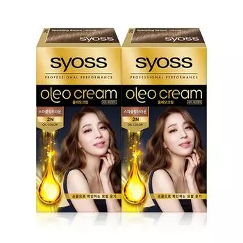 Saios Oleo Cream 2N hair dye, 2N sparkling brown, 2 pcs.