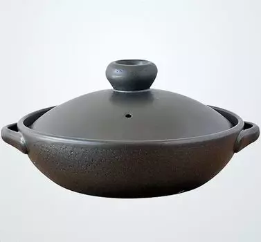 Керамика Saji неглубокий глиняный горшок 8 Black Banko Ware Сделано в Японии Нет. 1,5 л (для 3-4 человек) 10-801 чёрный