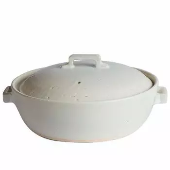 Saji Pottery White 29cm Style Earthen Pot clay 9 Banko-yaki (Rough used) No. 27-920 белый