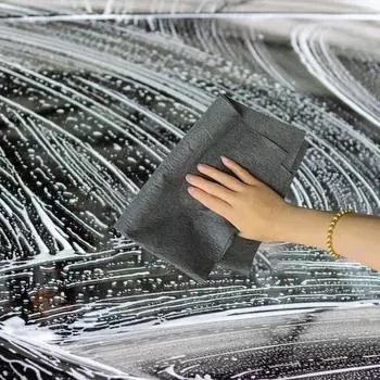 Салфетка для чистки стекол Car Magic из микрофибры, салфетка для чистки лобового стекла без следов воды, чистые полотенца, губка для чистки зеркал автомобиля чёрный
