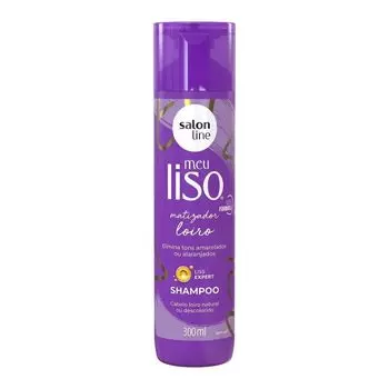 Salon Line Purple Hair Шампунь для светлых прямых волос 300 мл Meu Liso Matizador Шампунь