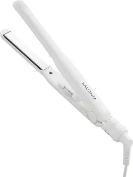 SALONIA Straight Iron Утюжок для волос 15 мм с термостойким чехлом, совместимый с Overseas, белый SL-004SW