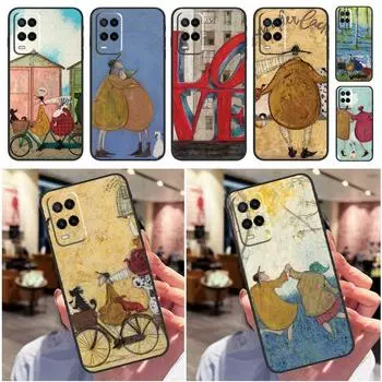 Sam Toft Art Abstract Landscape Case For OPPO A74 A54 A94 A52 A72 A83 A91 A93 A53S A15 A16 A5 A9 A31 A53 2020 Phone Cover OPPO A72