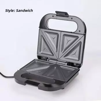 Saming Metallurgical 1PC Home Breakfast Machine Подогреваемый тостер с двумя пластинами Многофункциональная жарочная кухонная техника чёрный
