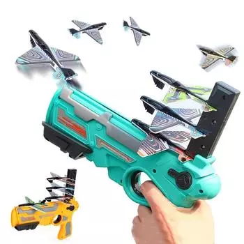 Самолет Пусковая установка Bubble Catapult с 4 маленькими игрушечными самолетами Забавные игрушки для детей Самолет Катапульта Пистолет Стрельба Игра Подарок