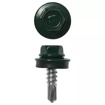Саморезы кровельные Bison 4-300310-55-025-6005 Professional Насыщенный зеленый 25 X 5 5 мм 1 800 шт. для металлоконструкций
