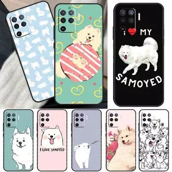 Samoyed Puppy Case For OPPO A5 A9 A31 A53 2020 A53S A1K A15 A16 A52 A72 A92 A83 A91 A54 A74 A94 Coque OPPO A31 2020