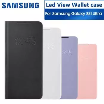Samsung оригинальный светодиодный смарт-чехол-раскладушка для Samsung Galaxy S21 Ultra 5G светодиодный чехол-кошелек белый