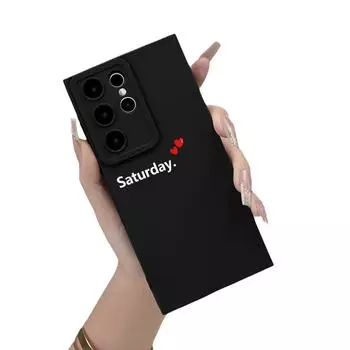 Samsung S23A55 mobile phone case with all-inclusive lens protection, anti-fall design, and beautiful Saturday painting. Samsung S23FE чёрный