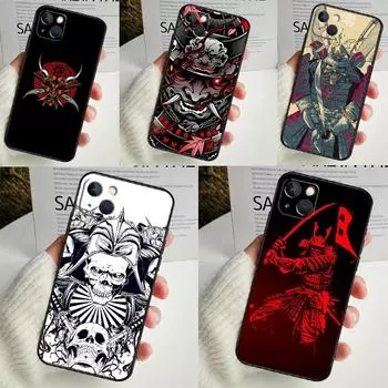 Samurai Mask Demon Case For iPhone 14 13 12 11 16 15 Pro Max Mini Cover X XR XS 8 7 14 16 15 Plus Accessories iPhone XR
