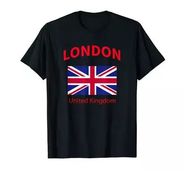 Самый красивый город в мире Union Jack, футболка чёрный