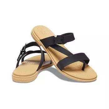 Сандалии CrocS женские CrocS Tulum Toe Post W Bkt 23SWSd206108 BLACKTAN Z00W/W6 230