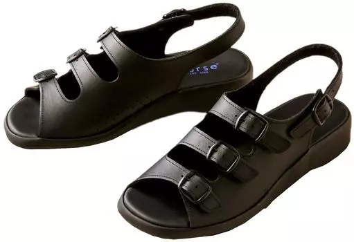 Сандалии медсестры Folk Comfort L 271-6 (черный) (24,0~24,5 см) чёрный