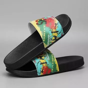 Sandals Men s Slippers Wear-resistant Shoes for Men Couple Women Home Shoes Non-slipIndoor and Outdoor Unisex Thick Bottom 3637 чёрный