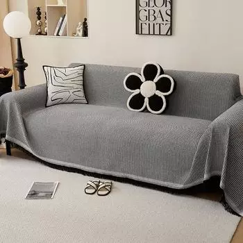 Sandhair Towel Ins Cream Wind Cotton Camping Blanket Sofa Cushion Cover Towel Four Seasons Universal All-inclusive Sofa Cover 130x180