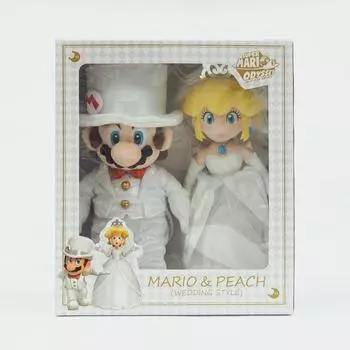 Sanei Boeki Super Mario Odyssey Свадебный набор Марио и Пич Ш34,5 x Г18 x В40см Мягкая игрушка OD04