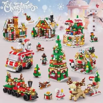Сани Санты Lele Brothers, совместимые с Lego - Детская игрушка-конструктор Santa Claus 117pcs