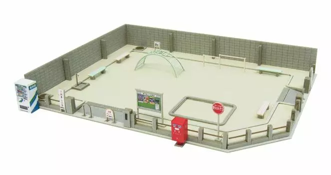 Sankei Nostalgic Diorama Series Маленький парк Бумажная поделка 1/150