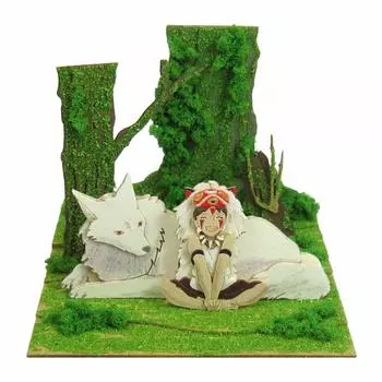 Sankei Studio Ghibli Мини: Принцесса Мононоке, Сан и Дикий Пес, Бумажная модель без масштаба MP07-45