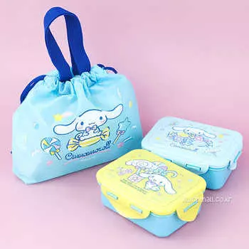 Sanrio 2-уровневый ланч-бокс компактный набор для пикника термоизоляция Cinnamoroll 2 layers (round)