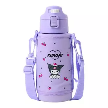 SANRIO 2WAY Нержавеющая сталь Для горячего и холодного 620 мл при использовании 670 мл при использовании прямого с пространством для имени 096075 Бутылка, Kuromi, Детская,