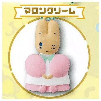 Sanrio Characters Petanko Mascot Team Fun Maron Gacha Gacha Capsule Toy [5. Cream] (single item)