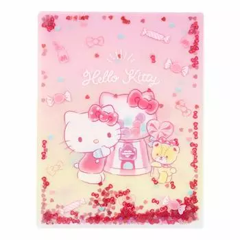 Sanrio Hello Kitty A4 Разворот Прозрачный Файл Блестки Блеск