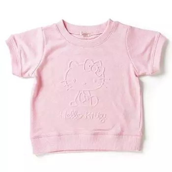 Sanrio Hello Kitty Kids Short Sleeve Sweatshirt 90cm (Embossed)