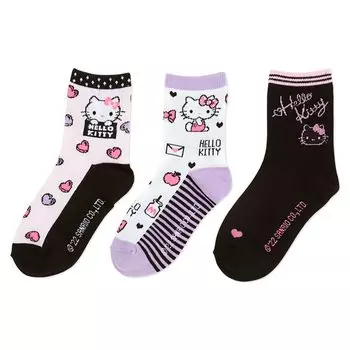 Sanrio Hello Kitty Kids Socks 3 Pair Set (Heart) 16-18cm 283053