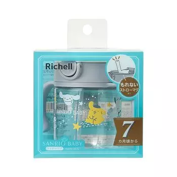 Sanrio Кружка Baby Richel Straw Mug Star Sanrio Characters Baby Children Baby Gift Present 298689 зелёный