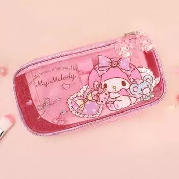 Sanrio My Melody милый глянцевый чехол-пенал для письма, портативный мульти-футляр, 1 шт., розовый