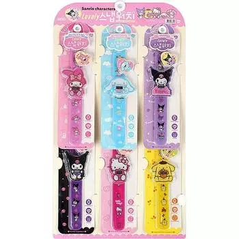 Sanrio Набор из 6 часов Lovely Snap Watch с персонажами, популярный персонаж в Корее