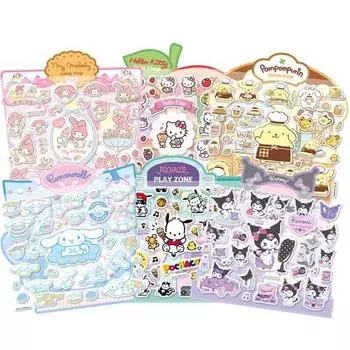 Sanrio Набор из 6 мини-наклеек с персонажами, популярный персонаж в Корее